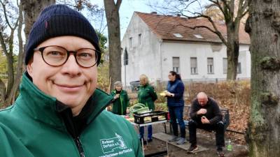 Arbeitseinsatz am Buckower Dorfteich